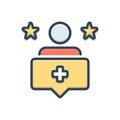 Color illustration icon for Follow, user and social Royalty Free Stock Photo