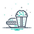 Mix icon for Food, product and foodstuff Royalty Free Stock Photo