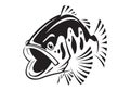 Icon food, vectorgraphic bass fish , vector