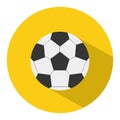 Icon of a football ball in flat style. Vector illustration Royalty Free Stock Photo