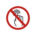 Icon forbinned double tap hand sign. Vector illustration eps 10