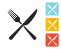 Icon fork and knife sign