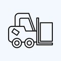 Icon Forklift. suitable for Education symbol. line style. simple design editable. design template vector. simple illustration Royalty Free Stock Photo