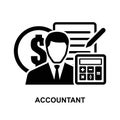 Accountant icon isolated on white background