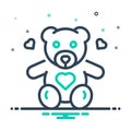 Mix icon for Teddy, bear and toy