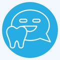 Icon Forum. related to Dental symbol. blue eyes style. simple design editable. simple illustration