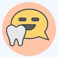 Icon Forum. related to Dental symbol.color mate style. simple design editable. simple illustration