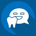 Icon Forum. related to Dental symbol. long shadow style. simple design editable. simple illustration