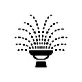 Black solid icon for Fountain, wellhead and geyser