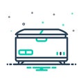 Mix icon for Freezer, chest freezer and cooling Royalty Free Stock Photo