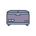 Color illustration icon for Freezer, chest freezer and cooling Royalty Free Stock Photo