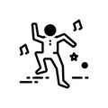 Black solid icon for Frisk, dance and shindig