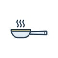 Color illustration icon for Frying Pan, dripping and skillet Royalty Free Stock Photo
