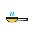 Multi color icon for Frying Pan, pan and fry Royalty Free Stock Photo