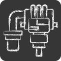 Icon Fuel Rejector. related to Car Maintenance symbol. chalk Style. simple design editable. simple illustration