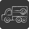 Icon Fuel Truck. related to Construction Vehicles symbol. chalk Style. simple design editable. simple illustration