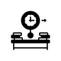 Black solid icon for Furthermore, time and book