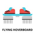 Icon of future technology - flying hoverboard Royalty Free Stock Photo
