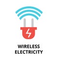 Icon of future technology - wireless elecricity Royalty Free Stock Photo