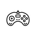 Black line icon for Game, control and joystick Royalty Free Stock Photo