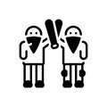 Black solid icon for Gang, smattering and clique Royalty Free Stock Photo