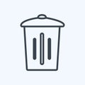 Icon Garbage Bin. suitable for Home symbol. line style. simple design editable. design template vector. simple symbol illustration Royalty Free Stock Photo