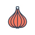 Color illustration icon for Garlic, allium and ail