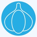 Icon Garlic. related to Herbs and Spices symbol. blue eyes style. simple design editable. simple illustration