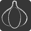 Icon Garlic. related to Herbs and Spices symbol. chalk Style. simple design editable. simple illustration