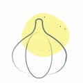 Icon Garlic. related to Herbs and Spices symbol. Color Spot Style. simple design editable. simple illustration
