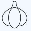 Icon Garlic. related to Herbs and Spices symbol. line style. simple design editable. simple illustration