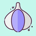 Icon Garlic. related to Herbs and Spices symbol. MBE style. simple design editable. simple illustration