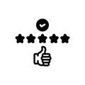 Black solid icon for Gave, allow and permit Royalty Free Stock Photo