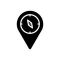 Black solid icon for Geographical Location Internet, localization and navigation