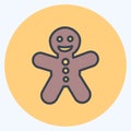 Icon Gingerbread Man. suitable for Bee Farm. Color Mate Style. simple design editable. design template vector. simple illustration Royalty Free Stock Photo