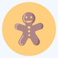 Icon Gingerbread Man. suitable for Bee Farm. Flat Style. simple design editable. design template vector. simple illustration