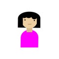 Icon girl with a haircut Royalty Free Stock Photo