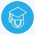 Icon Global Education. related to Education symbol. blue eyes style. simple design editable. simple illustration Royalty Free Stock Photo