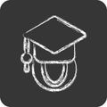 Icon Global Education. related to Education symbol. chalk style. simple design editable. simple illustration Royalty Free Stock Photo