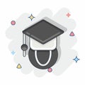 Icon Global Education. related to Education symbol. Comic Style. simple design editable. simple illustration Royalty Free Stock Photo