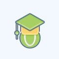 Icon Global Education. related to Education symbol. doodle style. simple design editable. simple illustration Royalty Free Stock Photo