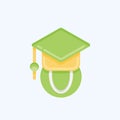 Icon Global Education. related to Education symbol. flat style. simple design editable. simple illustration Royalty Free Stock Photo