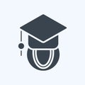 Icon Global Education. related to Education symbol. glyph style. simple design editable. simple illustration Royalty Free Stock Photo