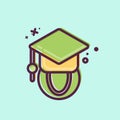 Icon Global Education. related to Education symbol. MBE style. simple design editable. simple illustration Royalty Free Stock Photo