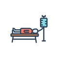 Color illustration icon for Glucose, medical and treatment Royalty Free Stock Photo