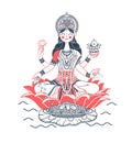 Icon godess Laxmi print