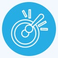 Icon Gong. related to Chinese New Year symbol. blue eyes style. simple design editable