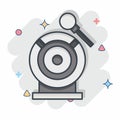 Icon Gong. related to Chinese New Year symbol. comic style. simple design editable. simple illustration
