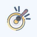 Icon Gong. related to Chinese New Year symbol. doodle style. simple design editable