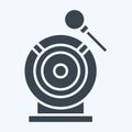 Icon Gong. related to Chinese New Year symbol. glyph style. simple design editable. simple illustration